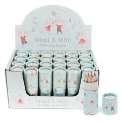 tube of colouring pencils - mouse ballet tube of colouring pencils - mouse ballet