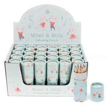 tube of colouring pencils - mouse ballet tube of colouring pencils - mouse ballet