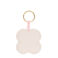 faux leather keyring - green daisy