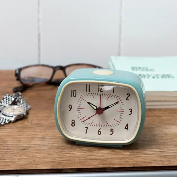 retro alarm clock - light blue retro alarm clock - light blue