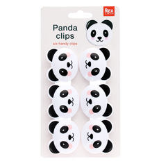 bag clips (set of 6) - panda