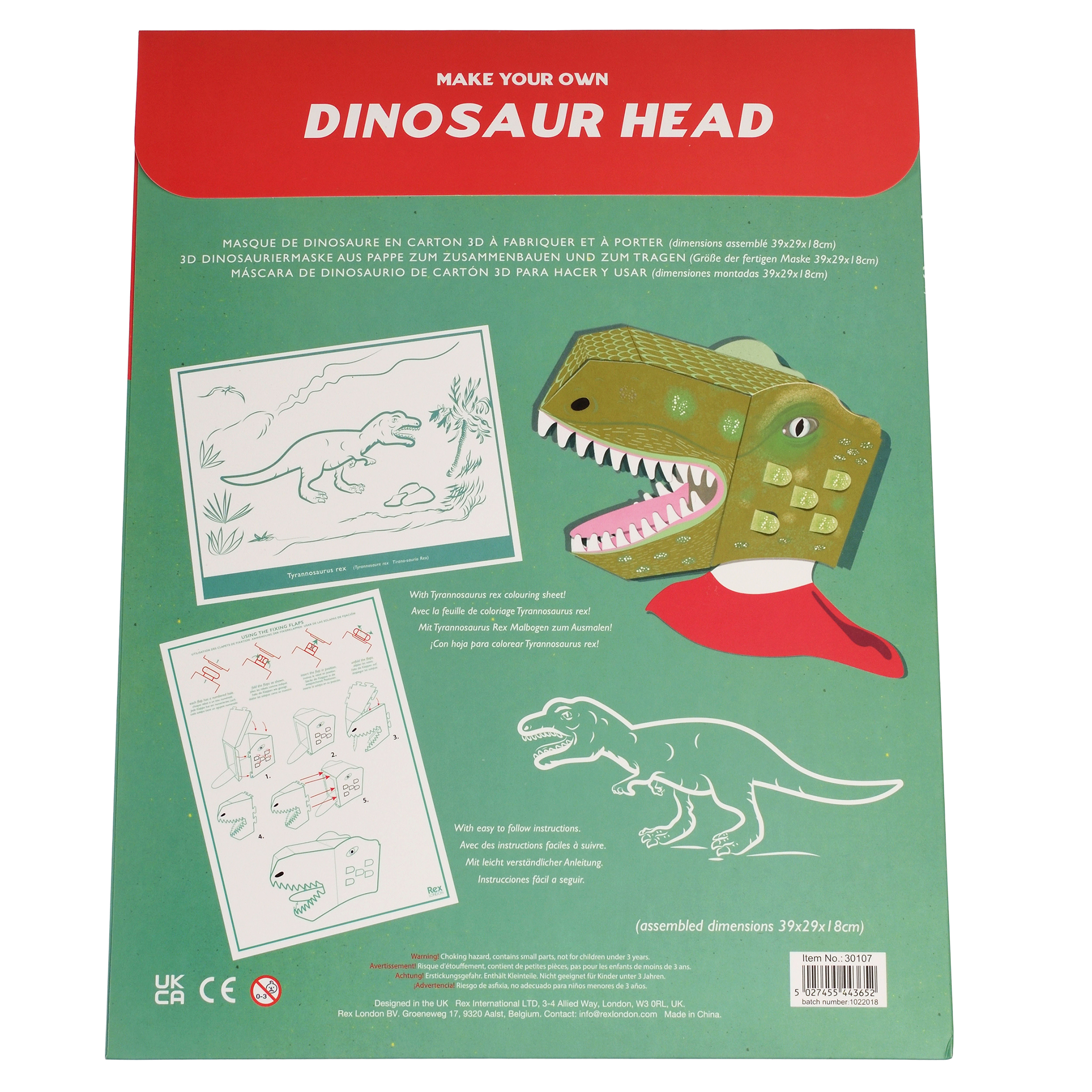make your own dinosaur head