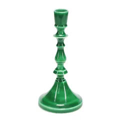 enamel candlestick (19cm) - dark green enamel candlestick (19cm) - dark green