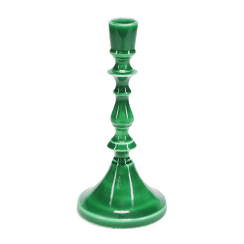 emaille-kerzenständer (19 cm) – dunkelgrün