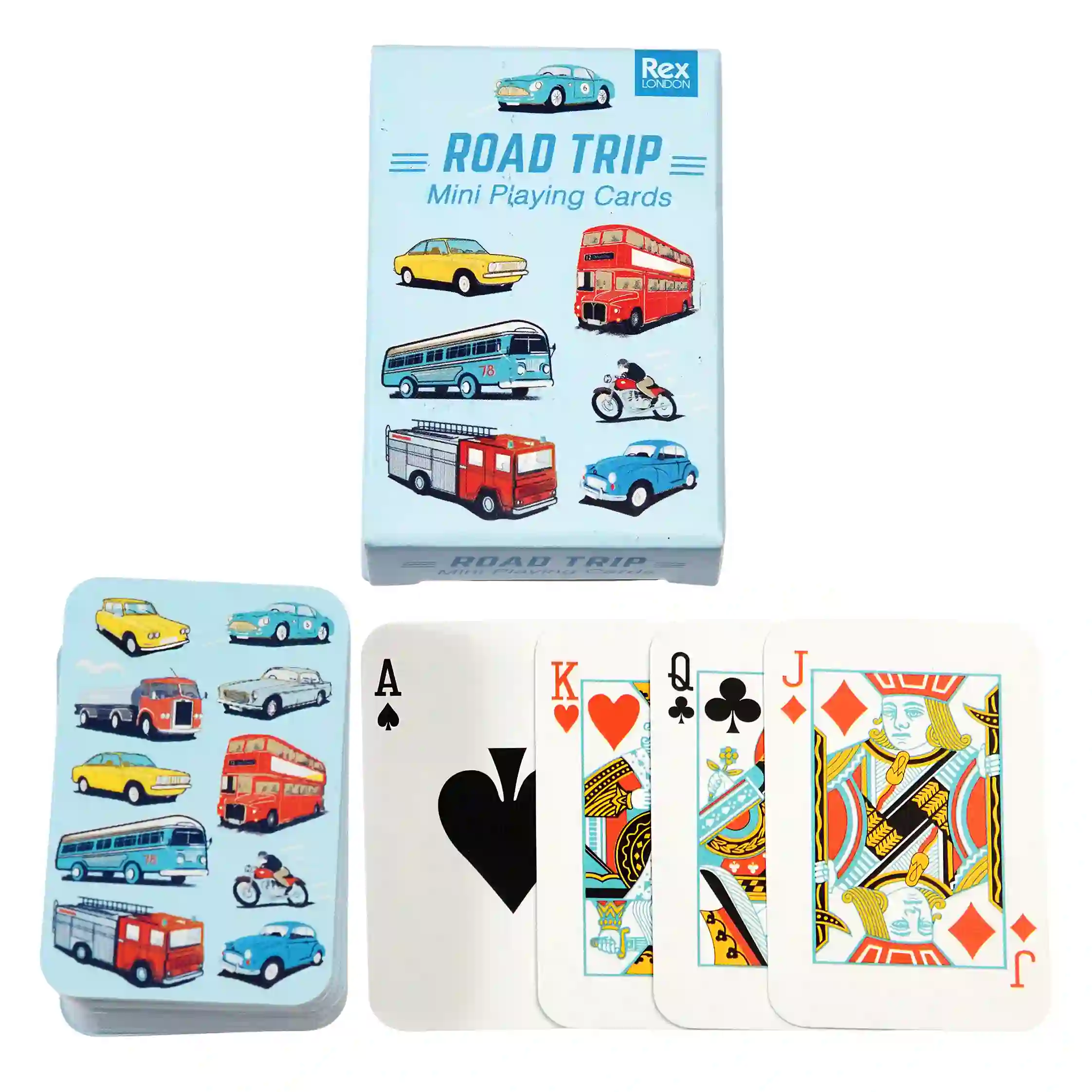 mini playing cards - road trip