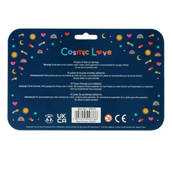 stick on earrings (30 pairs) - cosmic love stick on earrings (30 pairs) - cosmic love