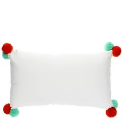 besticktes kissen mit pompons – joy besticktes kissen mit pompons – joy