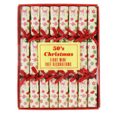 mini-weihnachtsbaumdekoration 50s christmas (packung mit 8 stück)