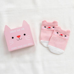 pair of baby socks - cookie the cat