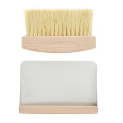 ensemble brosse et pelle de table en bois - gris doux ensemble brosse et pelle de table en bois - gris doux