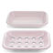 two-part enamel soap dish - pink