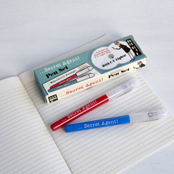 secret agent invisible ink spy pens (set of 2)