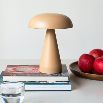 dimmable mushroom touch lamp - fawn
