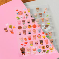 3d stickers - adorable bears