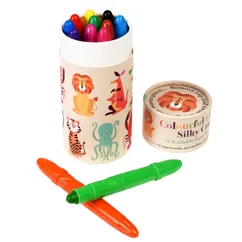 crayons soyeux colourful creatures (ensemble de 12)