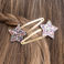 glitter star hair clips (set of 2) - fairies in the garden