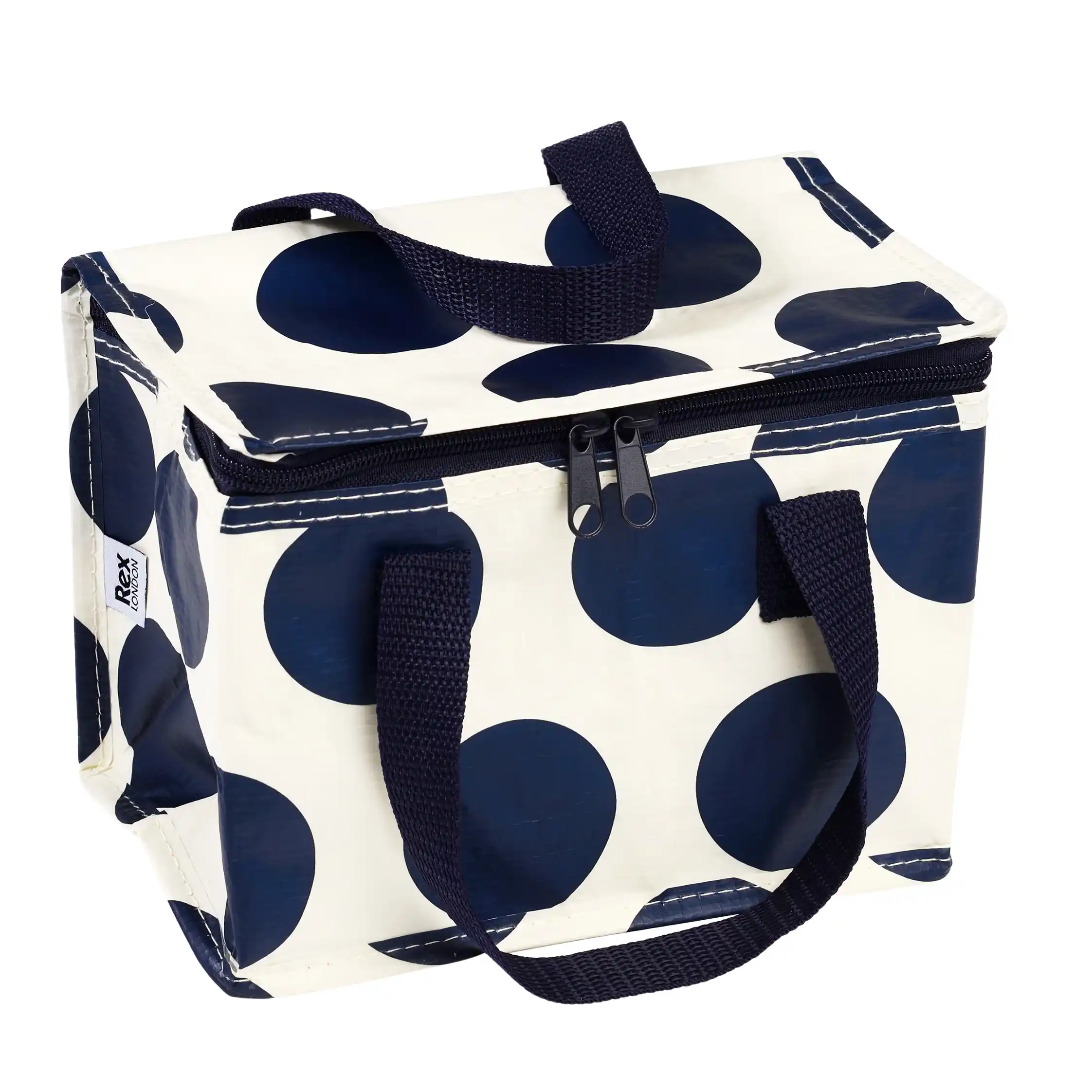 isolierte snacktasche spotlight marineblau auf weiss