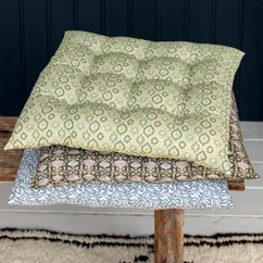 sitzkissen (37x37cm) - braun mit lilien sitzkissen (37x37cm) - braun mit lilien