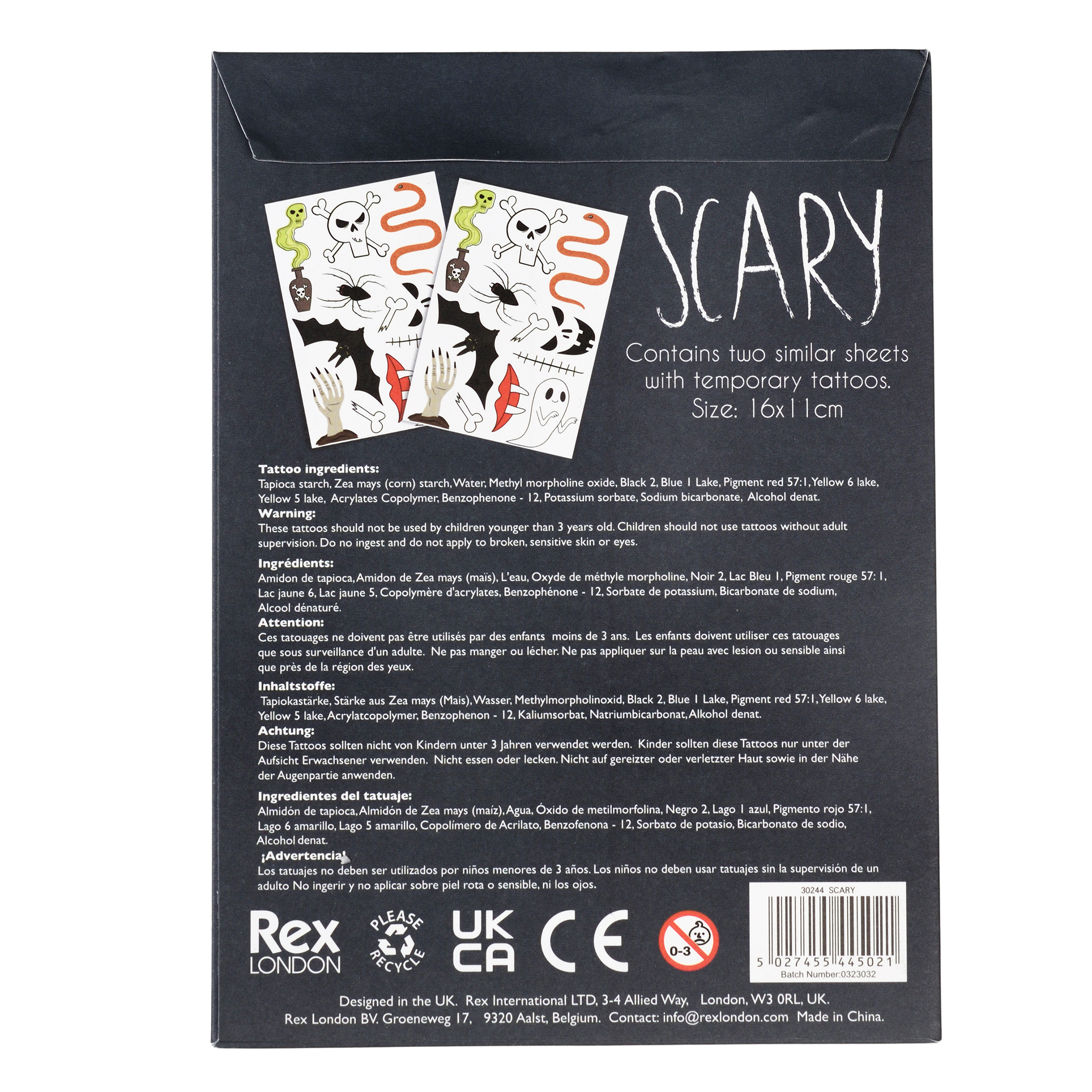 temporary tattoos - scary