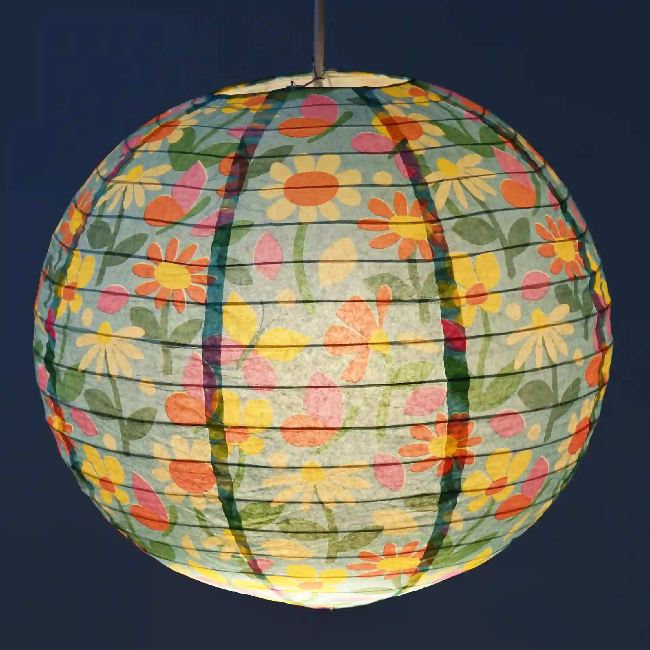 paper lampshade - butterfly garden