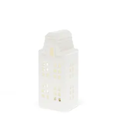 leucht-deko aus matter keramik - mittelgroßes haus leucht-deko aus matter keramik - mittelgroßes haus