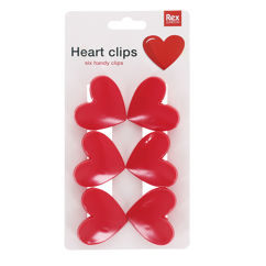 bag clips (set of 6) - heart