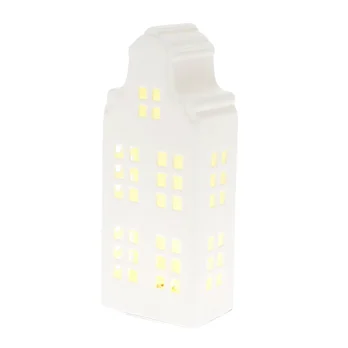 leucht-deko aus matter keramik - großes haus leucht-deko aus matter keramik - großes haus