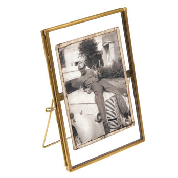 standing brass frame 15x10cm