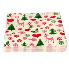 paper napkins (pack of 20) - 50s christmas