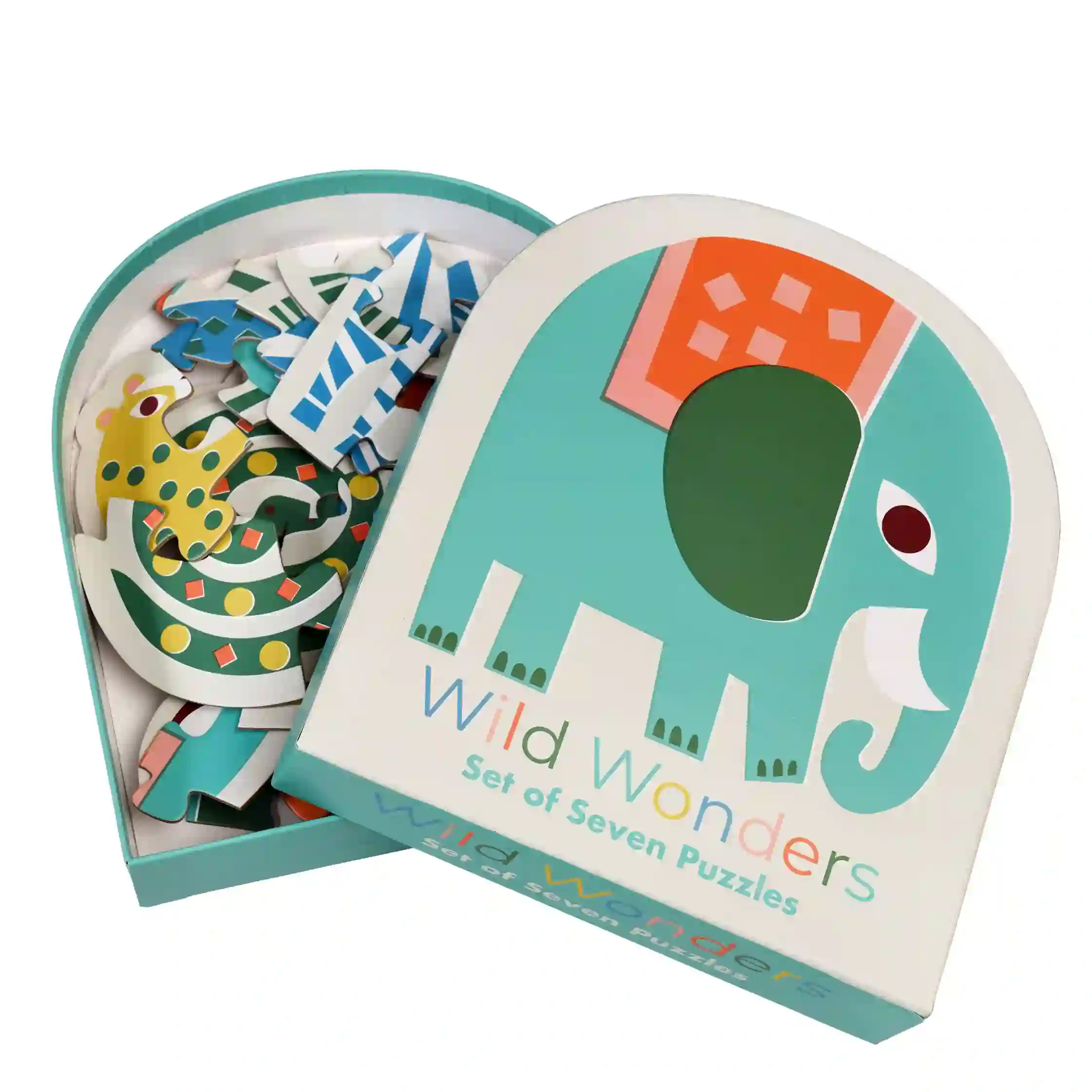 ensemble de sept puzzles wild wonders