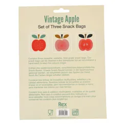 reusable snack bags (set of 3) - vintage apple