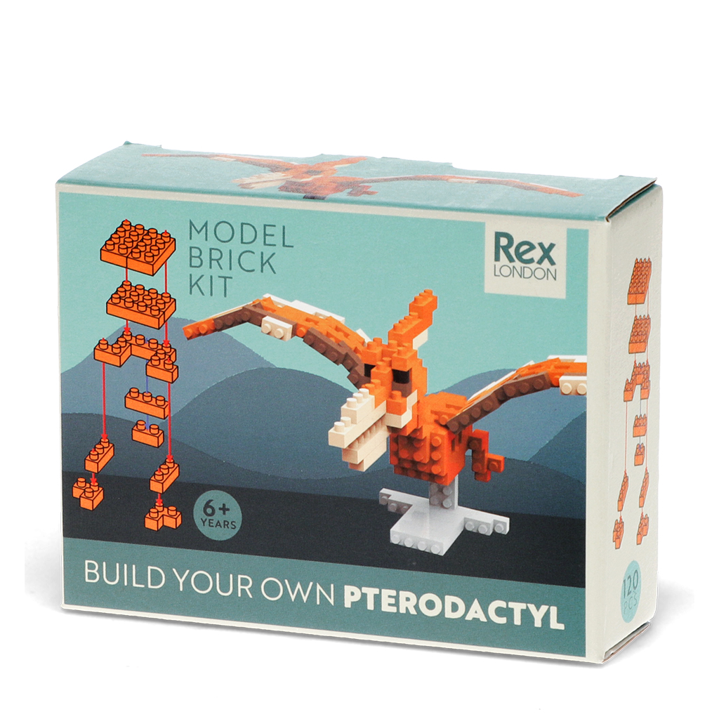build your own dinosaur model brick kit - pterodactyl