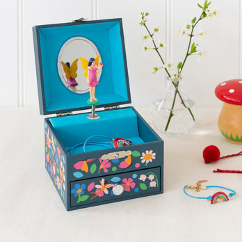 musical jewellery box - fairies in the garden
