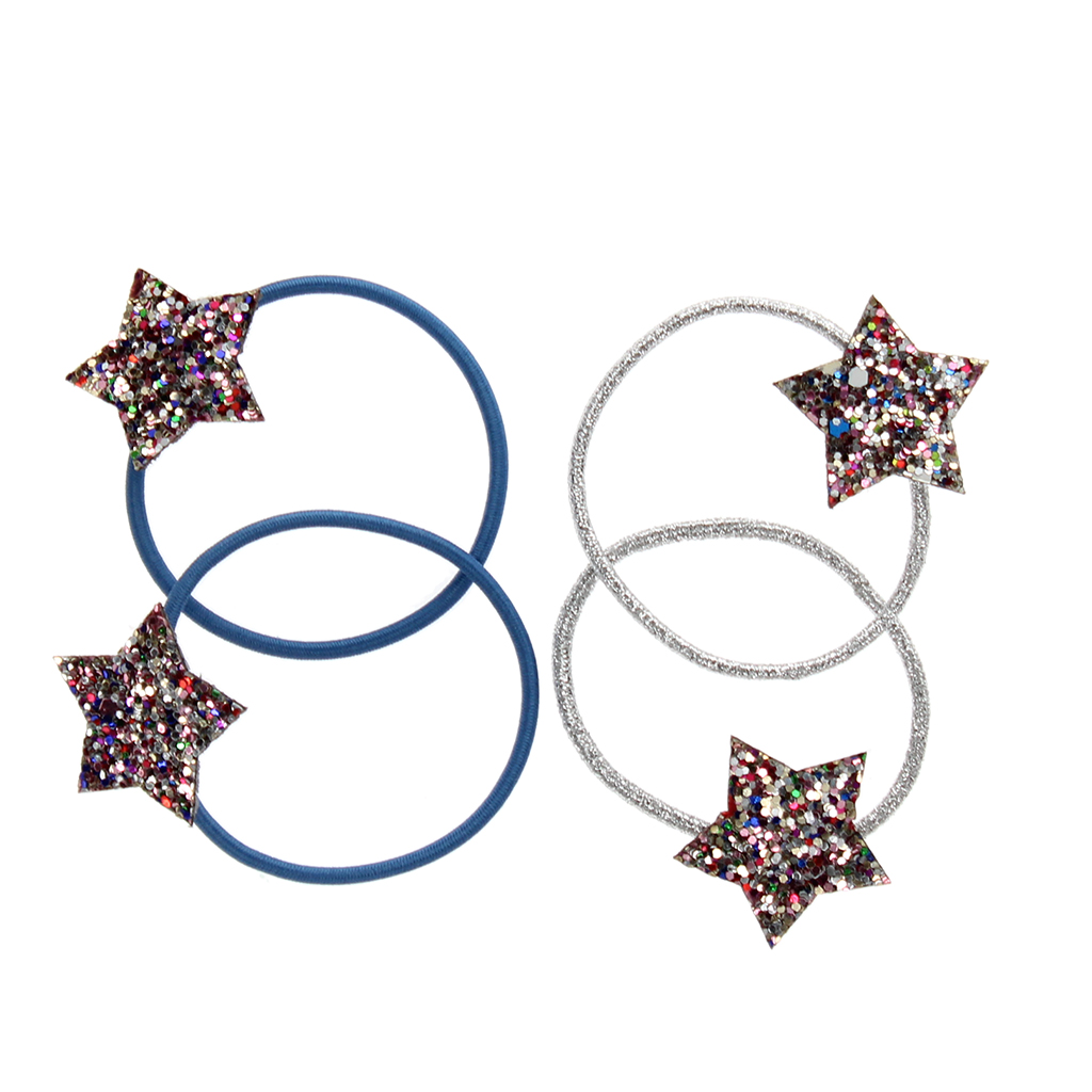 glitter star hair bands (set of 4) - fairies in the garden
