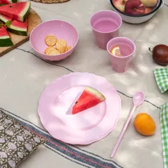 melamine bowl - pink melamine bowl - pink