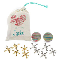 jeu de jacks traditionnel dans un sachet
