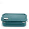double wall lunch box with divider - blue