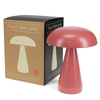 dimmable mushroom touch lamp - peach