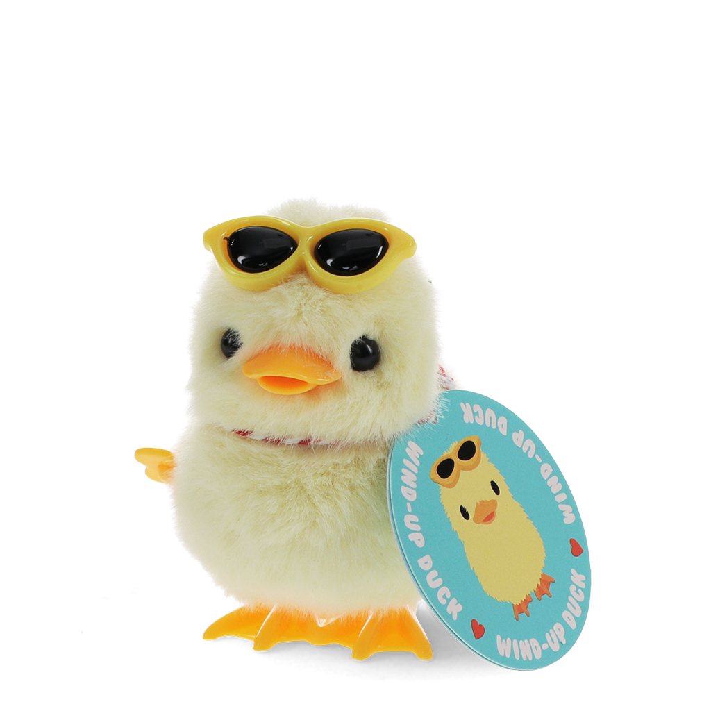 fluffy wind-up toy - duck