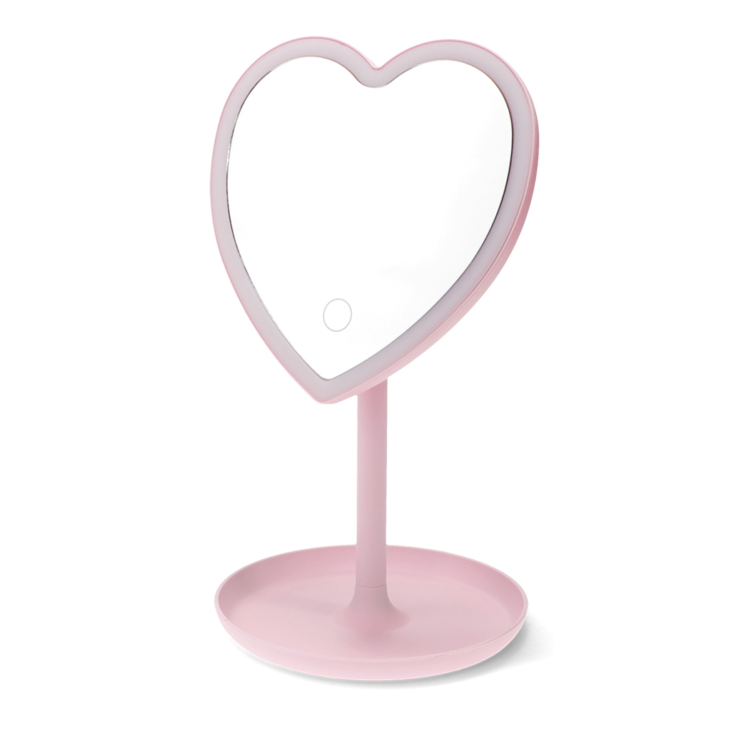 light up vanity mirror - heart