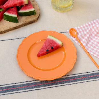 assiette mélamine (20cm) - orange