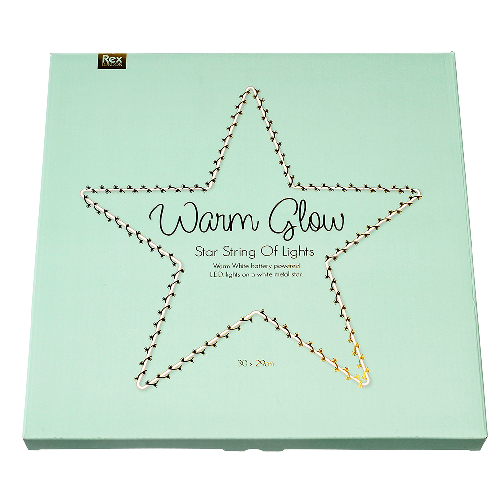 lumière led étoile en métal - 30cm