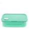 double wall lunch box with divider - aqua