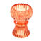 bougeoir à double bout en verre orange brûlé