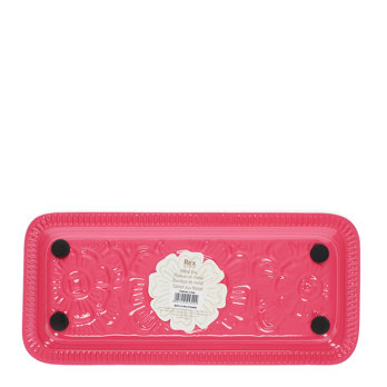 rechteckiges emaille-präsentierschale - lebhaftem pink