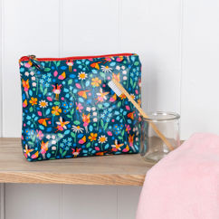 children's wash bag - fairies in the garden