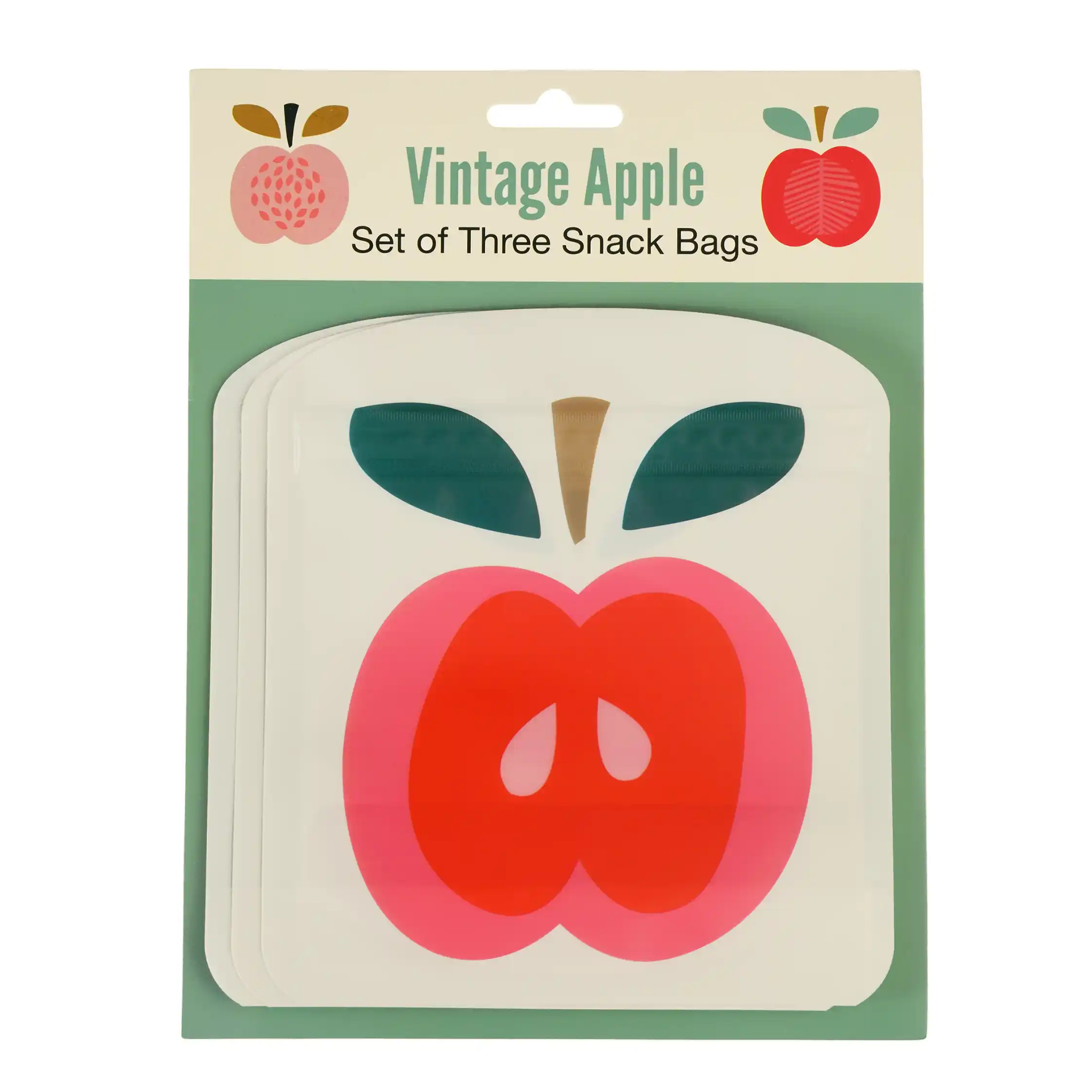 bolsas merienda vintage apple (juego de 3)