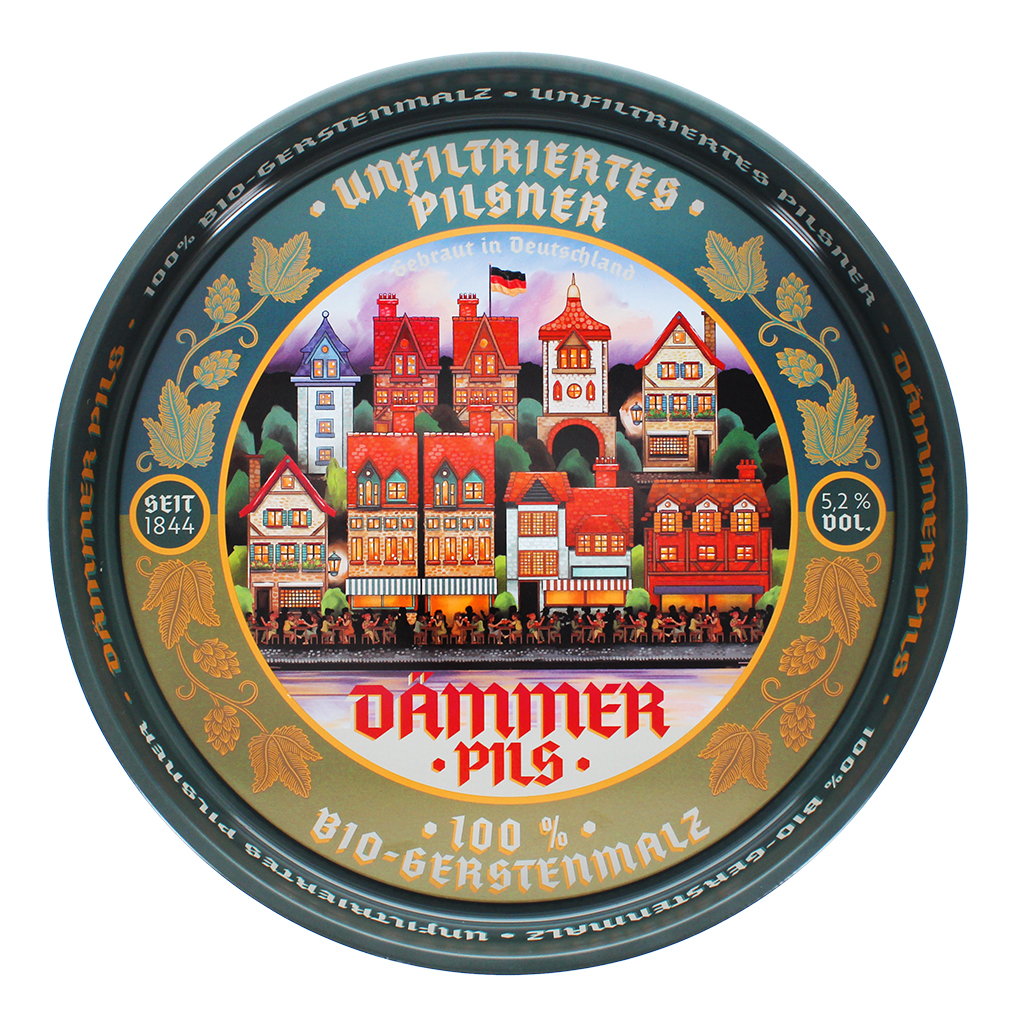round metal serving tray - dammer pils