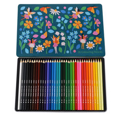 36 crayons de coloriage dans une boîte fairies in the garden