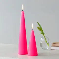 small cone candle - bright pink small cone candle - bright pink